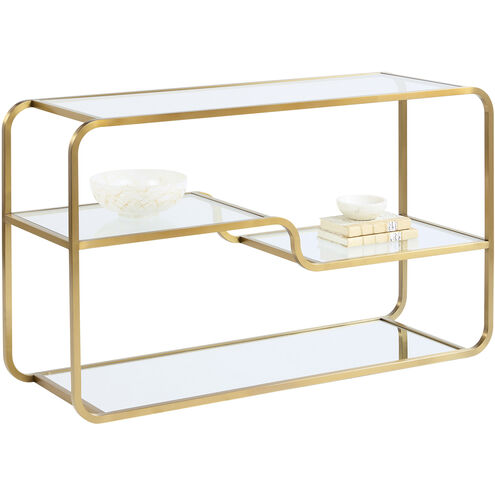 Silvia 52 X 17 inch Clear / Gold Console Table